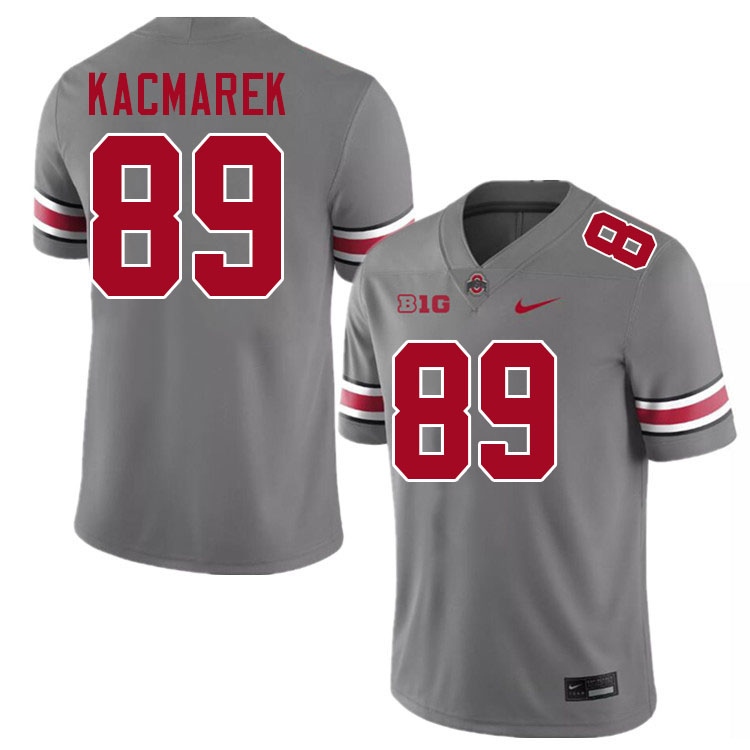 Ohio State Buckeyes Will Kacmarek Men's's #89 Authentic Grey College Football Jersey 2404NVXE1